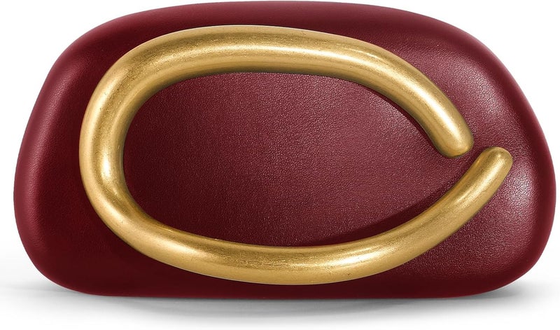 NEWROGENG Clutch Purses for Women Formal, PU Leather/Marble Acrylic Evening Bags with Chain, Trendy Metal Handle Purses 2025 - Image 1